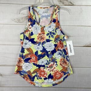 MARIKA Tank Top Womens S Multicolor Floral Print Racerback Gym Loungewear NWT